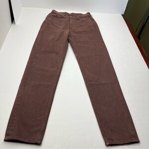 Mother Snacks High Waist Twizzy Skimp French Roast Brown Denim Jean Womens SZ 25